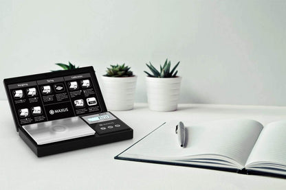 MAXUS Precision Pocket Scale 500g x 0.01g, Digital Gram Scale with Tray, Small Food Scale, Jewelry Scale, Ounces Grains Scale with Backlit LCD - Available at All In One Marketplace Canada
