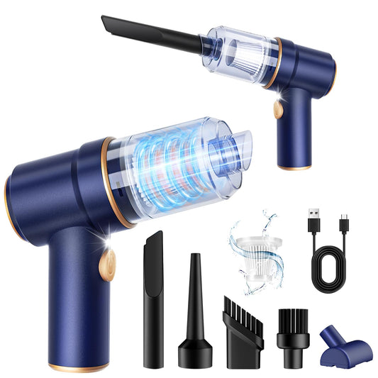KMM Handheld Car Vacuum Cleaner, 19000Pa Vacuum Cleaner and Air Duster, 120W High Power Hand Held Vacuum with LED Light and Multi-Nozzles for Car, Home, Office, Pet Medium - Available at All In One Marketplace Canada