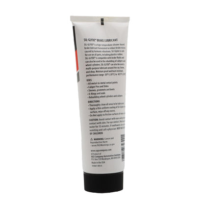 AGS SIL-Glyde 4 oz Tube Silicone Based Brake Assembly Lubricant for Eliminating Disc Brake Squeal - Moisture Proof, Heat Resistant, Rust and Corrosion Protector AGS