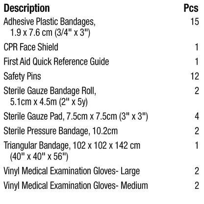 First Aid Central Ontario Section 8 First Aid Kit (1-5 People) FIRST AID CENTRAL