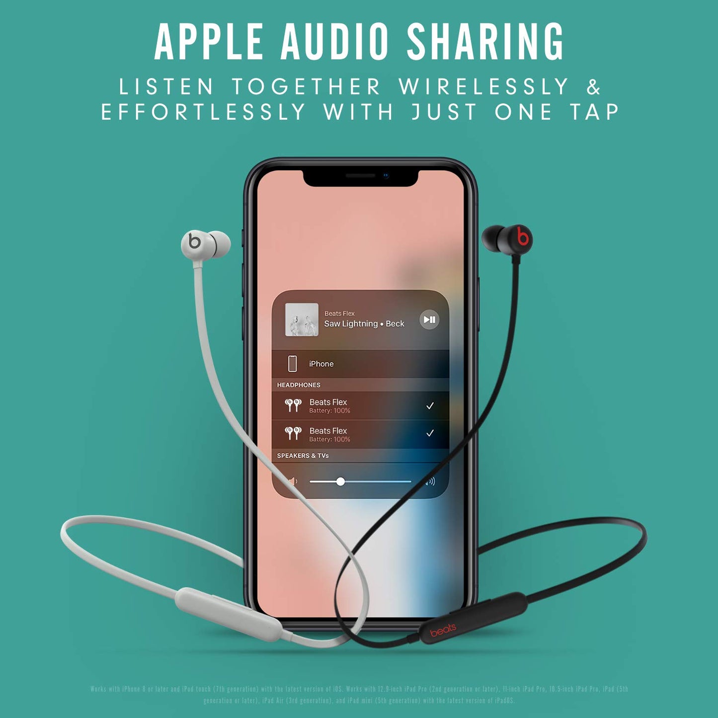 Beats Flex Wireless Earbuds Apple W1 Headphone Chip, Magnetic Earphones, Class 1 Bluetooth, 12 Hours of Listening Time, Built-in Microphone - Gray 🍁 All In One Marketplace Canada