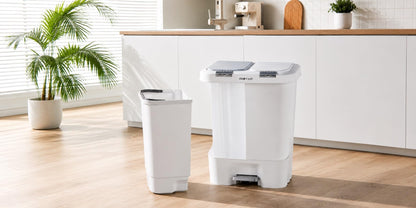 Step N’ Sort 40L Dual Compartment Recycling Bin – Slim Kitchen Waste & Recycling System (2 × 20L) 🍁 All In One Marketplace Canada Step N' Sort