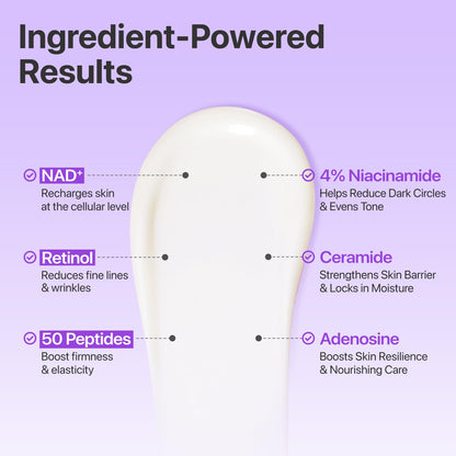 numbuzin No.9 NAD+ Retinol Eye Cream, Depuffing & Firming Eye Serum for Dark Circles, Wrinkles & Fine Lines, Peptides & Niacinamide for Glow & Undereye Radiance, Stocking Stuffers 0.33 fl oz - Available at All In One Marketplace Canada