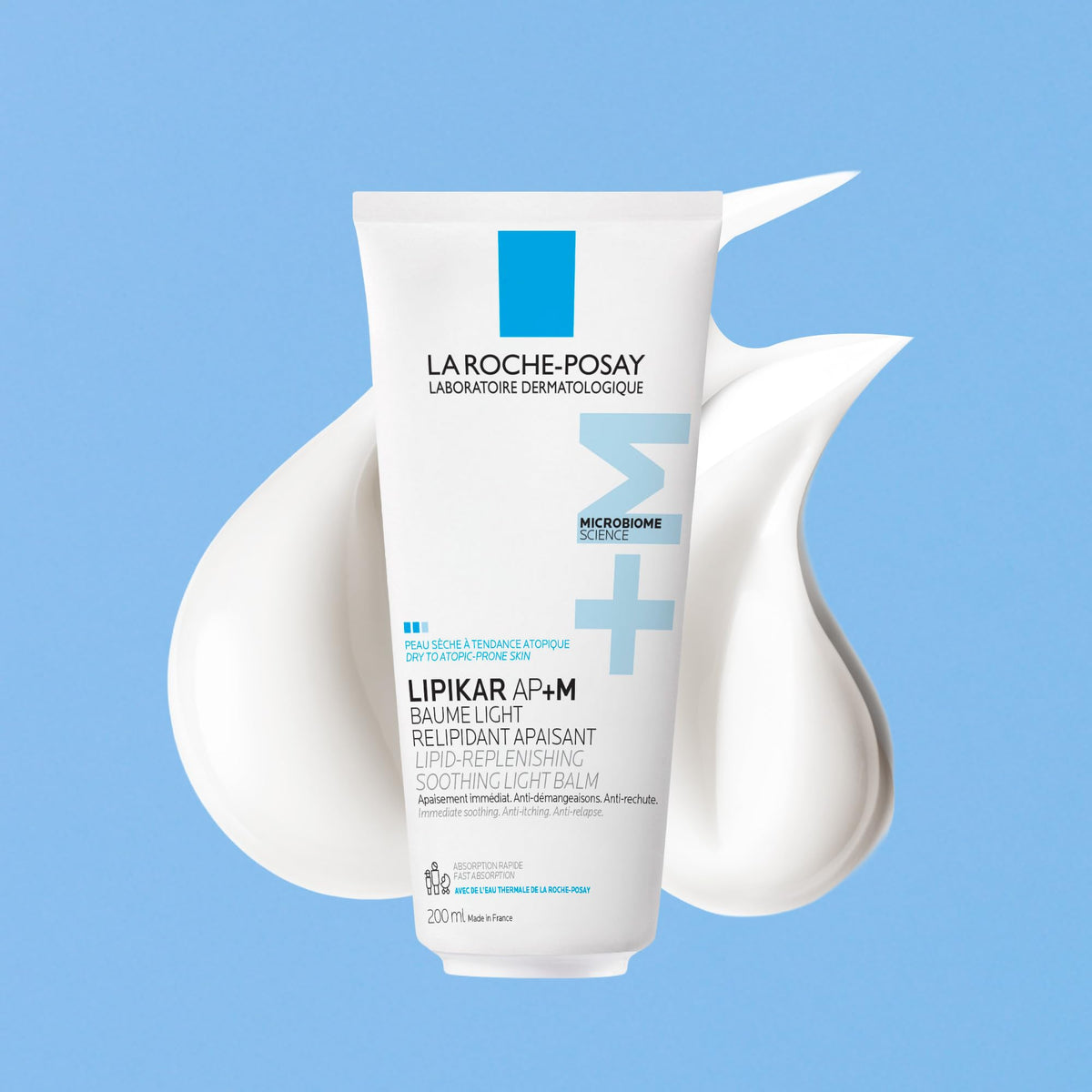 La Roche Posay Lipikar Baume Light AP+M, Body Lotion for Dry Skin, Lightweight Moisturizer with Shea Butter & Niacinamide for Body, Face & Hands, Fragrance Free, Recommended by Dermatologists, 200mL