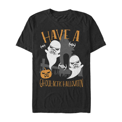 STAR WARS Licensed Goulactic Halloween Men's Tee, Black, Medium