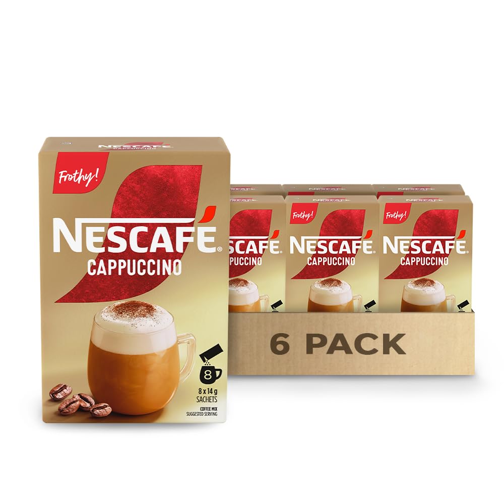 NESCAFÉ Gold Cappuccino Instant Coffee Sachets – 48 Pack (6 Boxes)