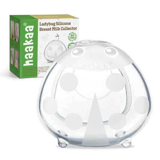 haakaa Ladybug Milk Collector Breast Shells Nursing Cup Silicone Breast Milk Collector Milk Savers for Breastfeeding Nipple Shells Protect Sore Nipples Extra-Soft and Reusable, 2.5oz/75ml, 1 PC