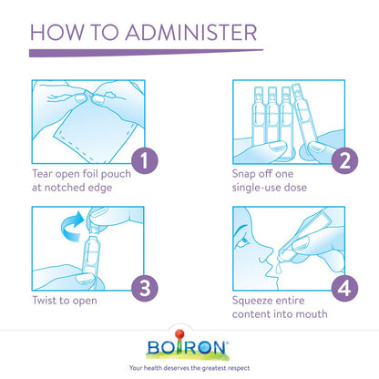 Boiron Cocyntal 60 drinkable unit-doses (Twin Pack) used for infant colic: abdominal pain, cramps, spasms and intestinal gas. Age: 1 to 6 months. Day and Night use. Boiron