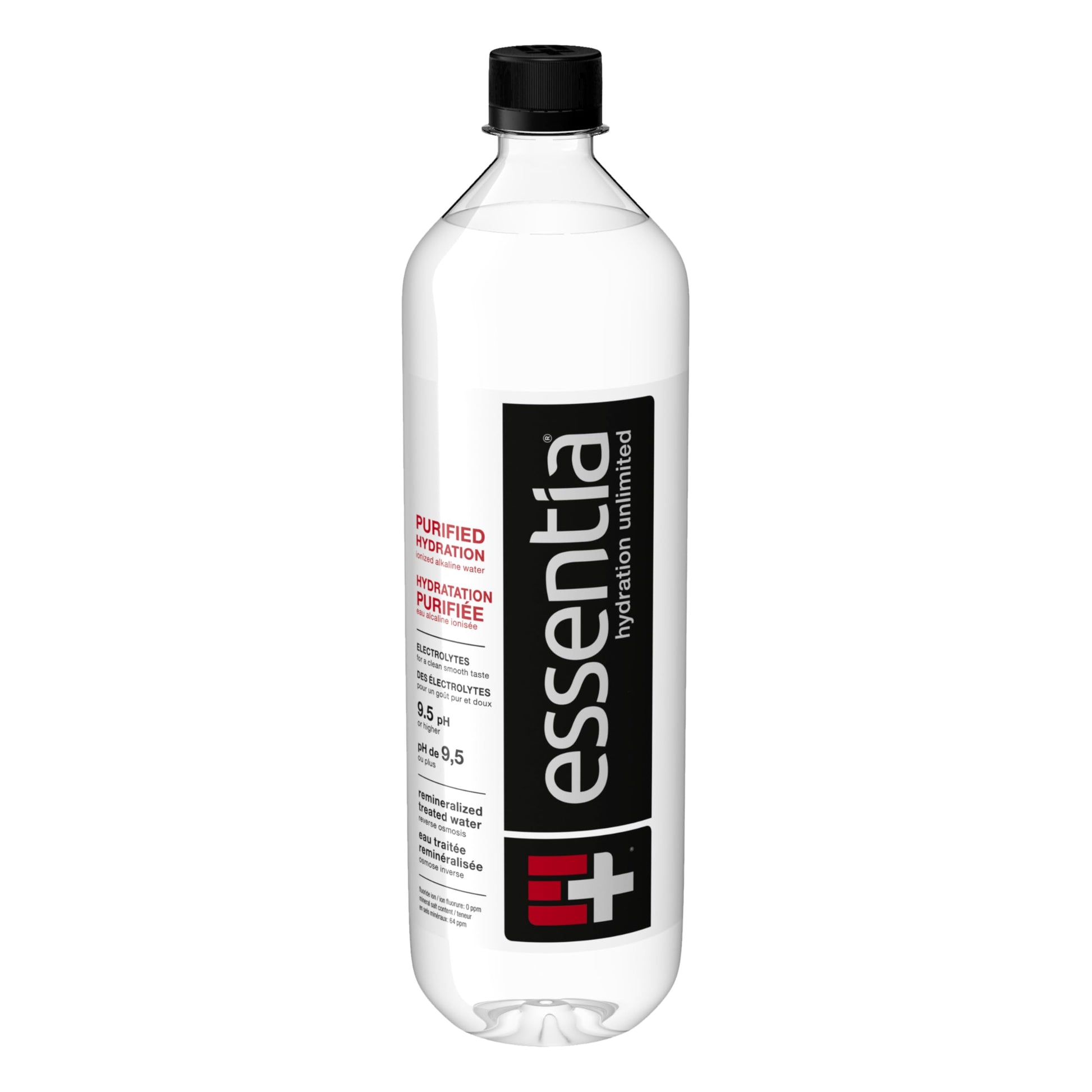 Essentia Ionized Alkaline Water 9.5 pH - Electrolyte Enhanced Purified Hydration, 12 Pack of 1L Bottles