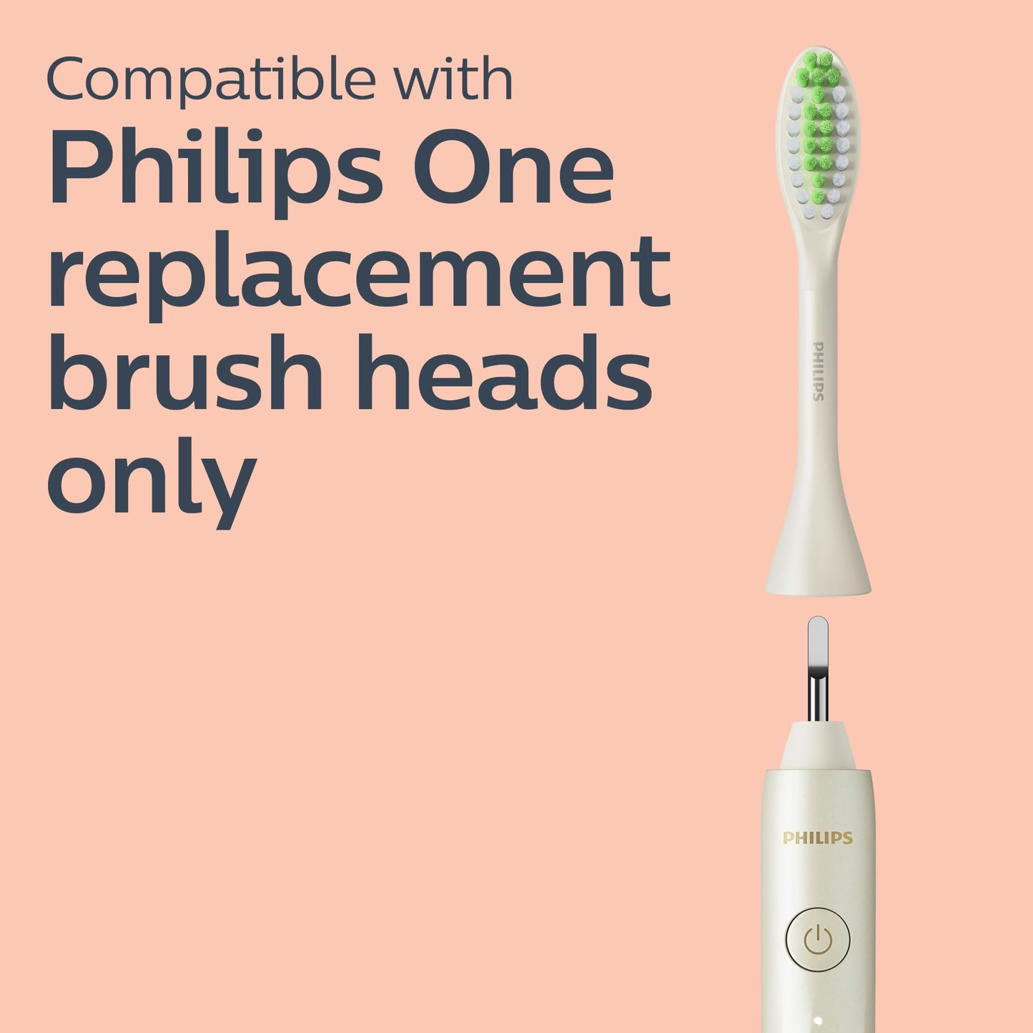 Philips One by Sonicare Rechargeable Toothbrush, 1 Brush Head, White Philips Sonicare