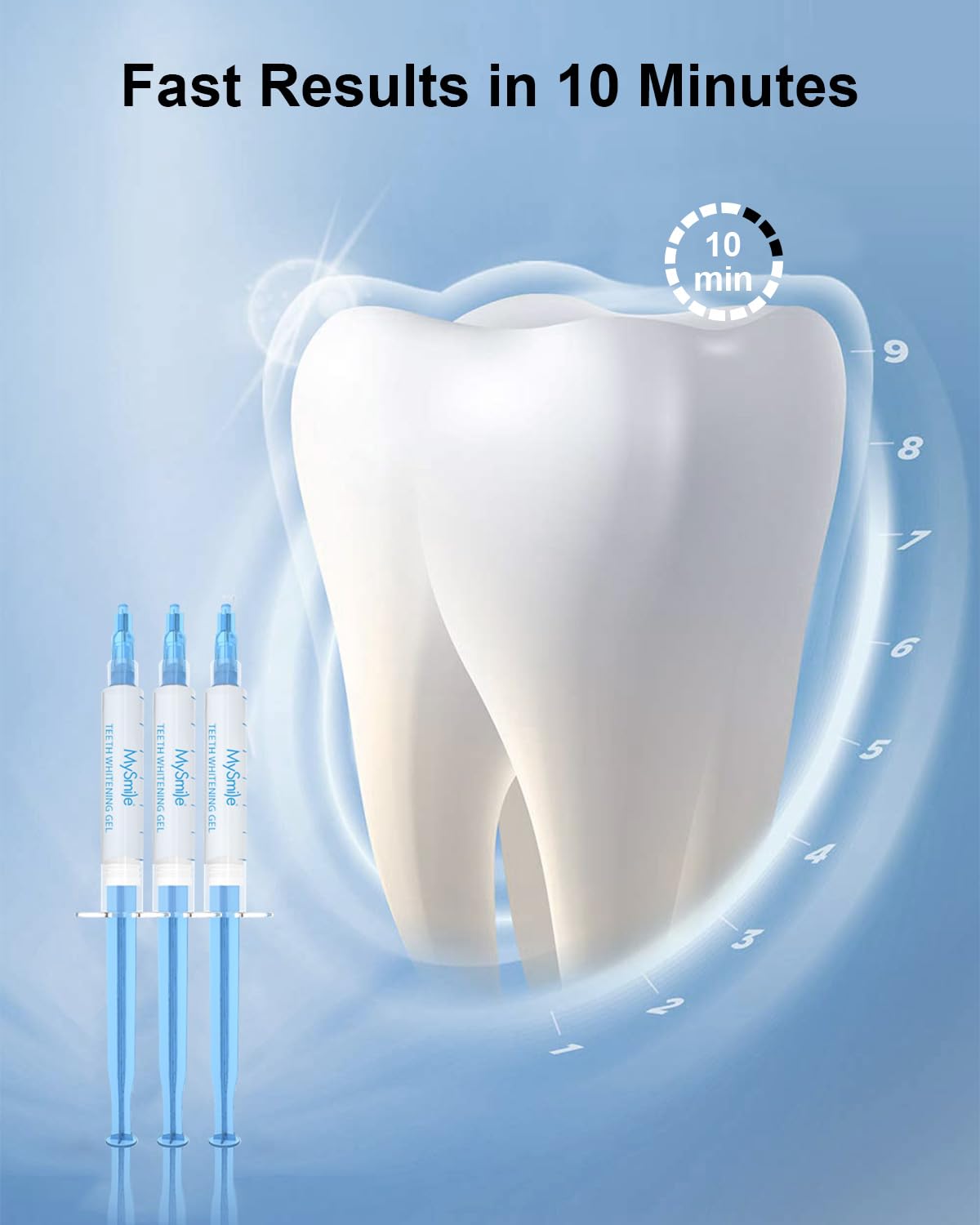 MySmile Teeth Whitening Gel Refills Pack 30+ Treatment Non-Sensitive Enamel Safe Tooth Whitener -10 Min Fast Whitening Teeth - Helps to Remove Stains from Coffee, Smoking, Wines（Excluding Tray Light） - Available at All In One Marketplace Canada