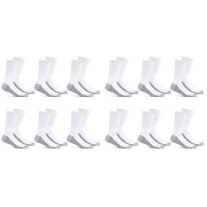 Fruit of the Loom Men's Dual Defense Crew Socks (12 Pack), White, Medium (6 - 12) 🍁 All In One Marketplace Canada