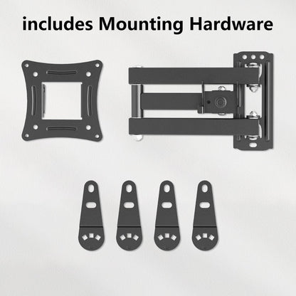 Full Motion Articulating TV Wall Mount Bracket with Swivel Tilt Extension & Rotation, Adjustable Arms for 13-42 Inch Flat/Curved LED LCD TVs & Monitors, Max 44lbs VESA 200x200mm