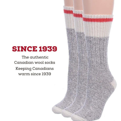 DURAY | Wool Socks for Men and Women | Warm Thermal Winter Socks | Heavy Duty Work Socks for Cold Weather | Durable Wool Blend Outdoor Socks | 3-Pack (Red, Size X-Large) 🍁 All In One Marketplace Canada