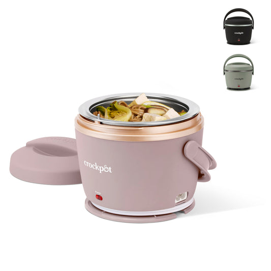 Boîte à lunch électrique Crock-Pot, chauffe-plat portable pour les déplacements, 591 ml, rose poudré 🍁 All In One Marketplace Canada