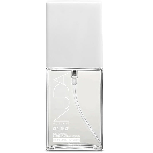 Nuda CloudMist Face Tan Water | Buildable Facial Tanning Mist for Light to Medium Complexions | Infused with Vitamins and White Tea & Rosehip Extracts | Lightweight, Bronzer-Free Formula, (75 mL) - Available at All In One Marketplace Canada