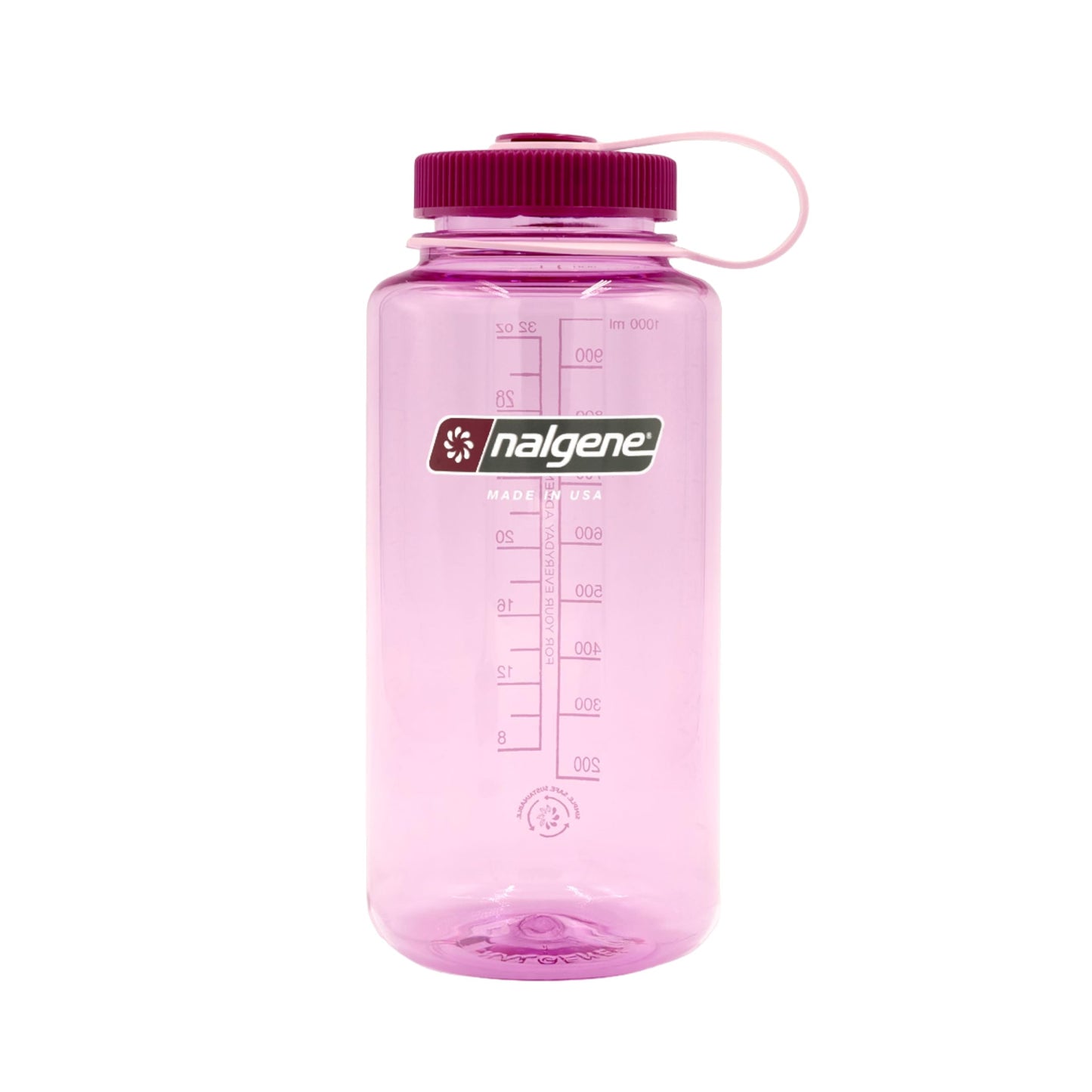 Nalgene 32 oz Wide Mouth Water Bottle, Cosmo w/Platinum