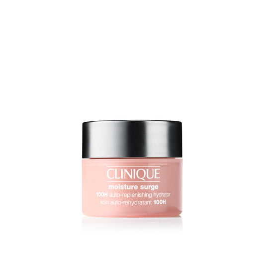 Clinique Moisture Surge 100H Auto-Replenishing Hydrator Oil Free Face Moisturizer With Hyaluronic Acid For All Skin Types | Hydrating + Moisturizing, Mini Travel Size, 15ml - Available at All In One Marketplace Canada