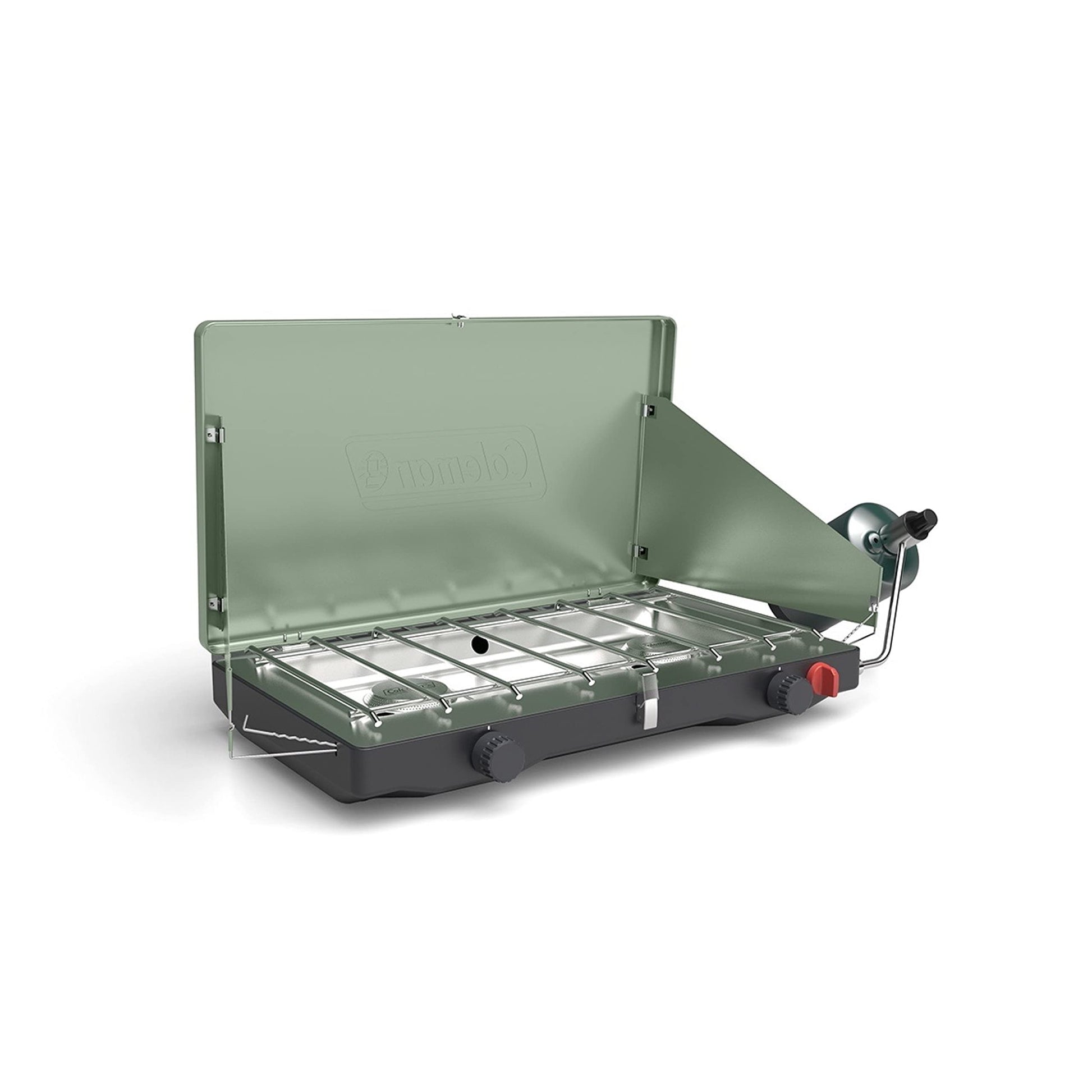 Coleman Cascade 328/Classic Camping Stove, 3/2 Burner Camp Stove, Portable Propane Stove with Adjustable Burners and Wind Guards for Beach Cookouts, Backyard BBQ, Tailgating, Festivals Coleman