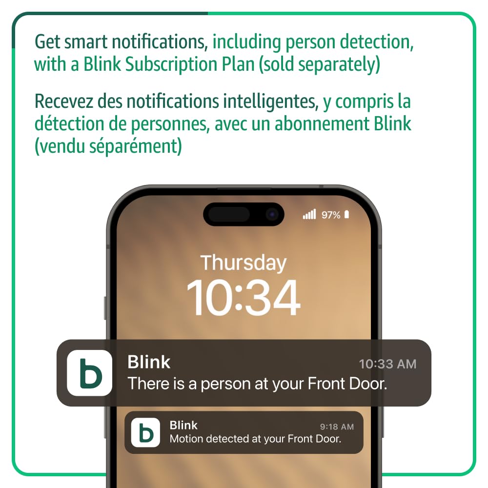 Blink Video Doorbell – Head-to-toe HD view, two-year battery, simple setup. Sync Module Core included – System (Black)