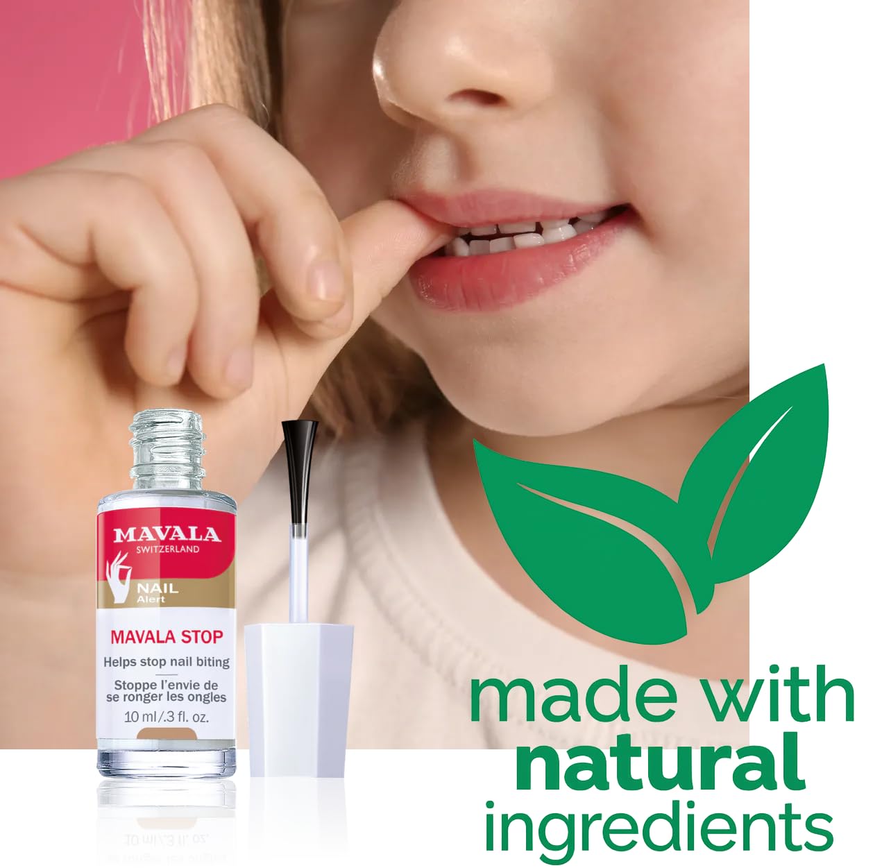 Mavala Stop Nail Biting Polish, No more putting Fingers in your Mouth, for Adults and Children, Invisible, Safe, and Bitter, 100% Made in Switzerland, Natural Ingredients, Cruetly Free, Vegan, 10 ml - Available at All In One Marketplace Canada