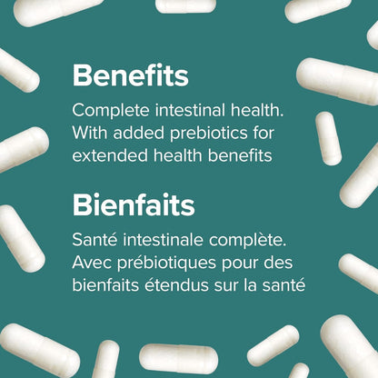 Webber Naturals Acidophilus Bifidus with FOS, 6 Billion Active Cells, 4 Probiotic Strains, 180 Capsules, For Digestive Health, Vegetarian - Available at All In One Marketplace Canada