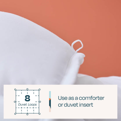 LINENSPA White Down Alternative Comforter and Duvet Insert - All-Season Comforter - Box Stitched Comforter - Bedding for Kids, Teens, and Adults - Queen
