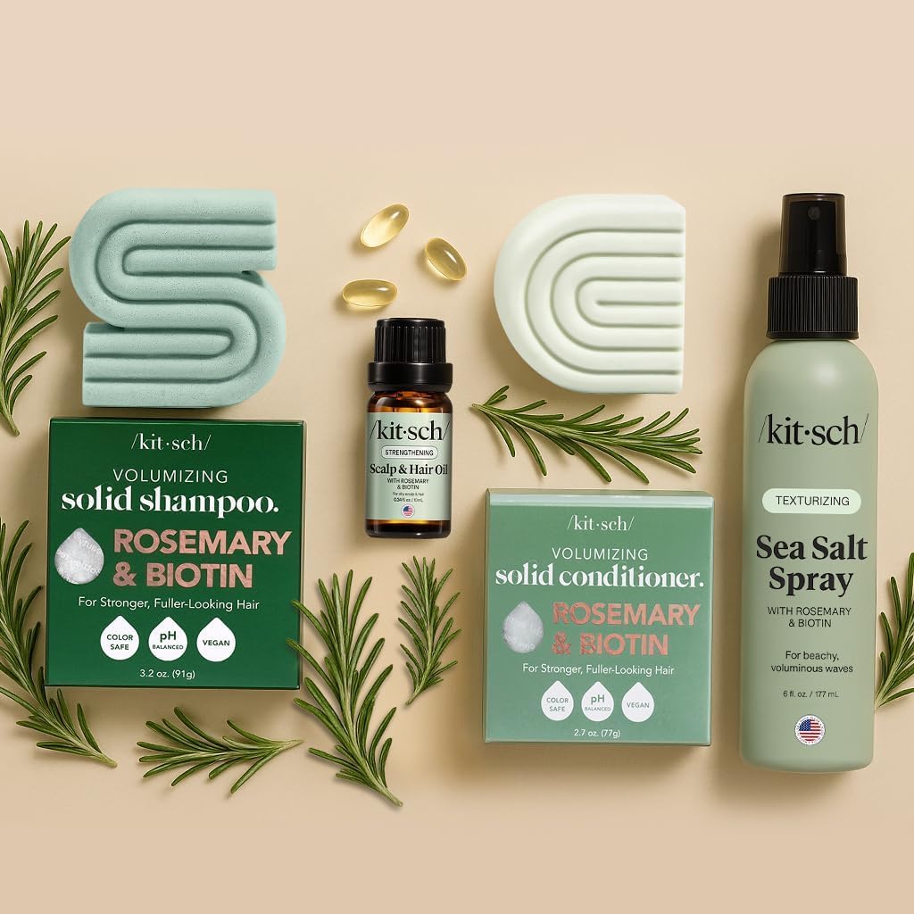Kitsch Sea Salt Spray for Men and Women | Hair Spray with Rosemary, Biotin, Magnesium – Hair Texturizer for Natural Curls and Beach Waves, 177 mL - Available at All In One Marketplace Canada
