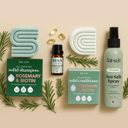 Kitsch Sea Salt Spray for Men and Women | Hair Spray with Rosemary, Biotin, Magnesium – Hair Texturizer for Natural Curls and Beach Waves, 177 mL - Available at All In One Marketplace Canada