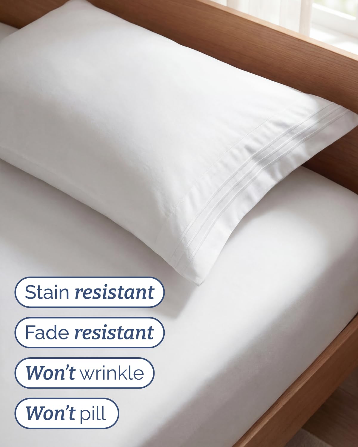 Twin Size Sheet Set - 3 Piece Set - Hotel Luxury Bed Sheets - Extra Soft - Deep Pockets - Easy Fit - Breathable & Cooling Sheets - Wrinkle Free - Comfy - White Bed Sheets – Twins Sheets - 3 PC