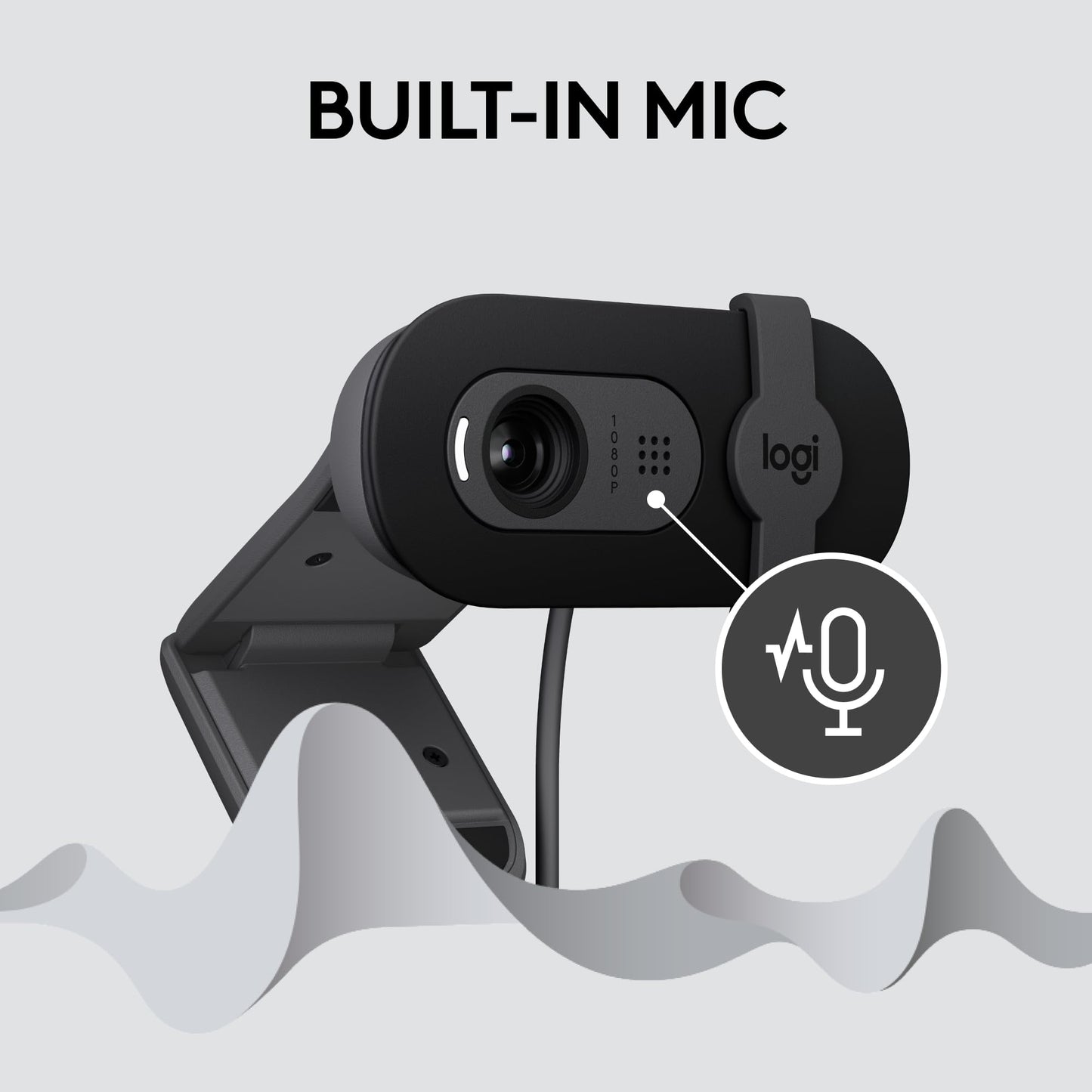 Logitech Brio 101 Full HD 1080p Webcam for Meetings, Streaming, Desktop, Laptop, PC - Built-in Mic, Shutter, Works with Zoom, Microsoft Teams, Nintendo Switch 2’s New GameChat Mode, USB-A,-Black - Available at All In One Marketplace Canada