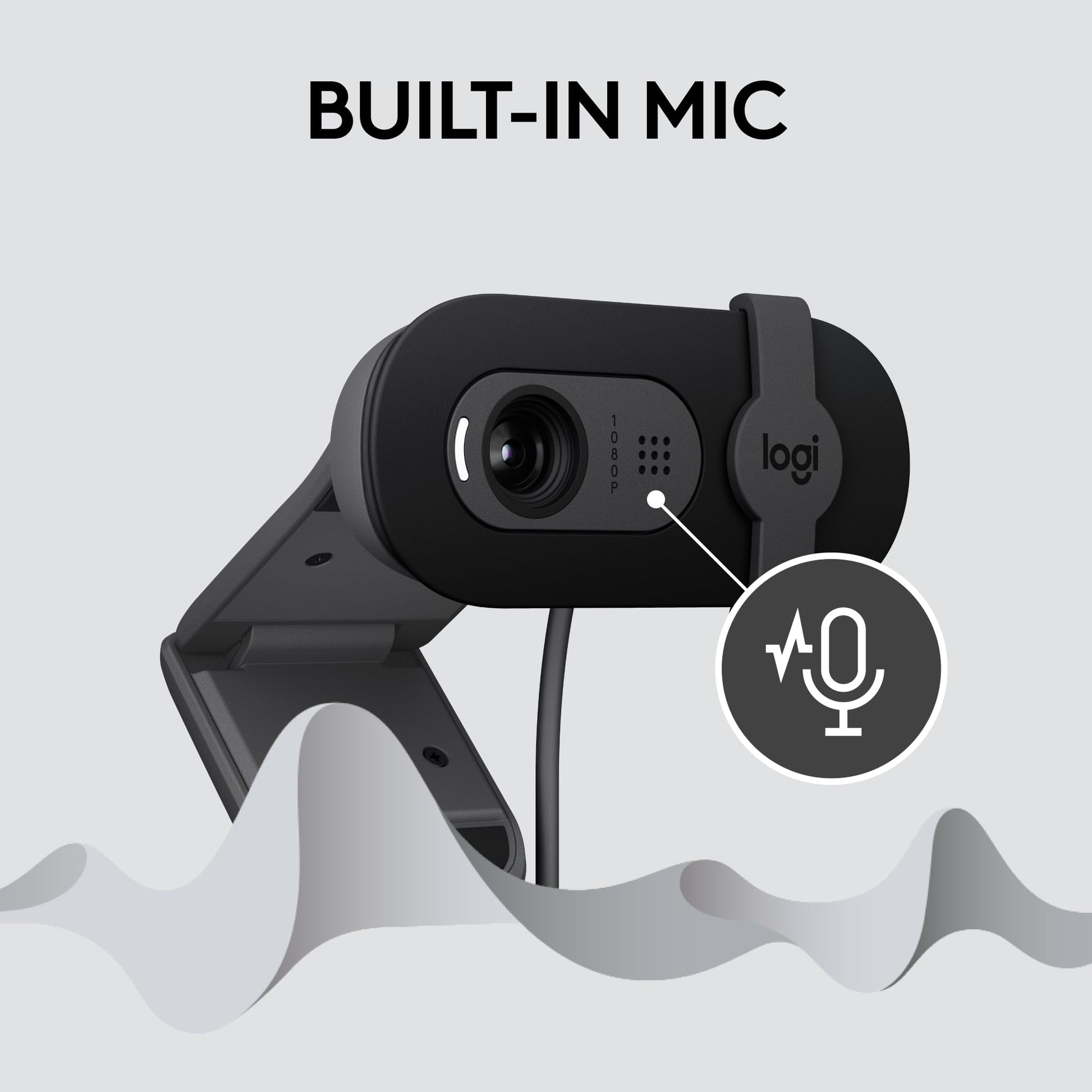 Logitech Brio 101 Full HD 1080p Webcam for Meetings, Streaming, Desktop, Laptop, PC - Built-in Mic, Shutter, Works with Zoom, Microsoft Teams, Nintendo Switch 2’s New GameChat Mode, USB-A,-Black - Available at All In One Marketplace Canada