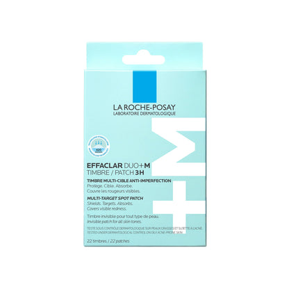 La Roche Posay Pimple Patches, Effaclar Duo+M Hydrocolloid Acne Patches for Acne-Prone Skin, Visibly Reduce Blemishes in 3 Hours, for Day or Night Use, Dermatologist Recommended, 22 Count per Box