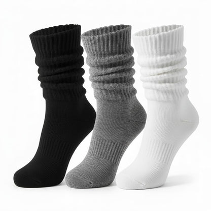Slouchy Socks for Women Scrunch Crew Winter White Cotton Slouch Sock 🍁 All In One Marketplace Canada