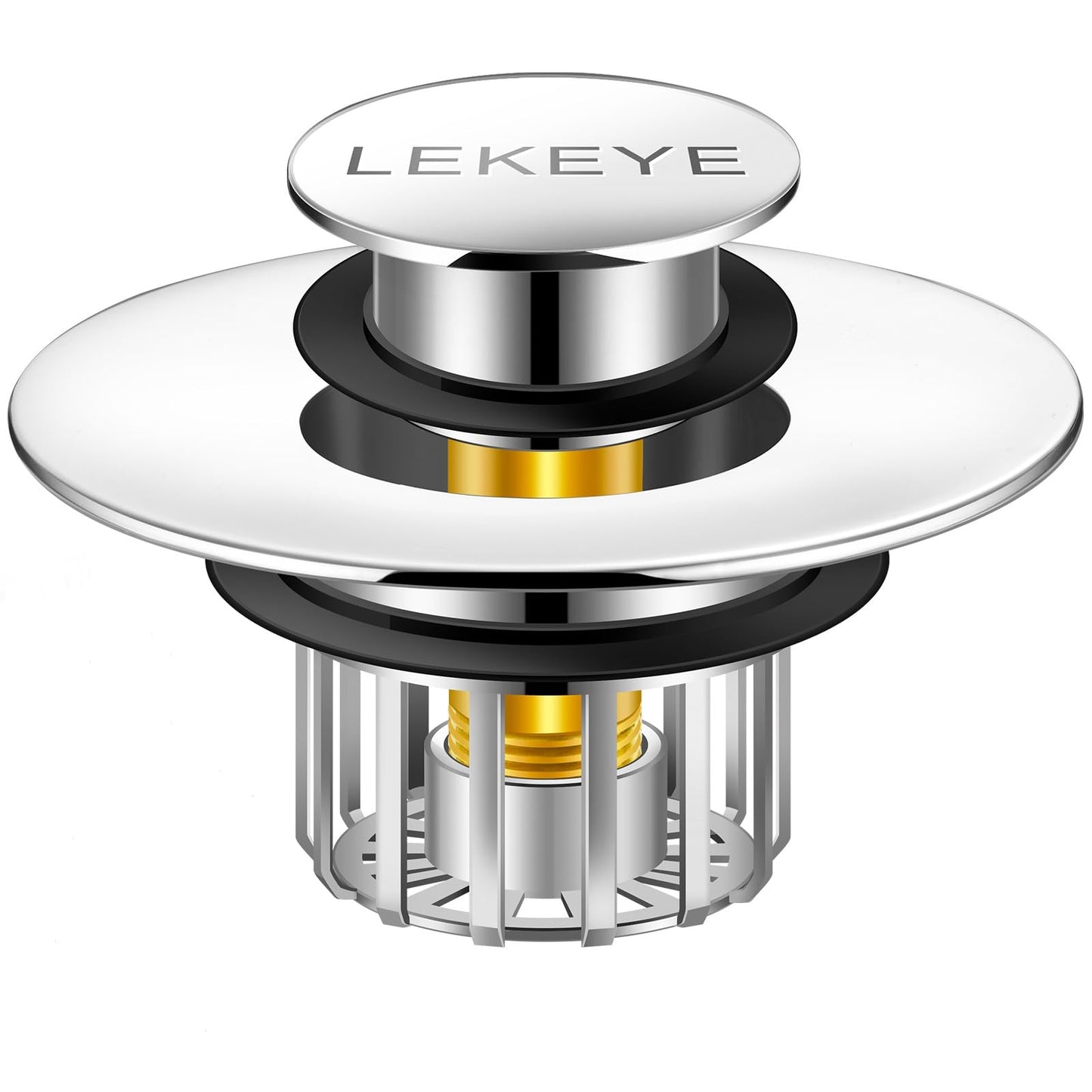 LEKEYE Tub Stopper | Shower Drain Hair Catcher | Pop-up Drain Stopper with Strainer | Bathroom Bathtub Plug | Drain Protector for 1-1/2 to 1-3/4" Bath Drain Hole - Available at All In One Marketplace Canada