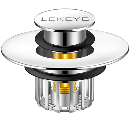 LEKEYE Tub Stopper | Shower Drain Hair Catcher | Pop-up Drain Stopper with Strainer | Bathroom Bathtub Plug | Drain Protector for 1-1/2 to 1-3/4" Bath Drain Hole - Available at All In One Marketplace Canada