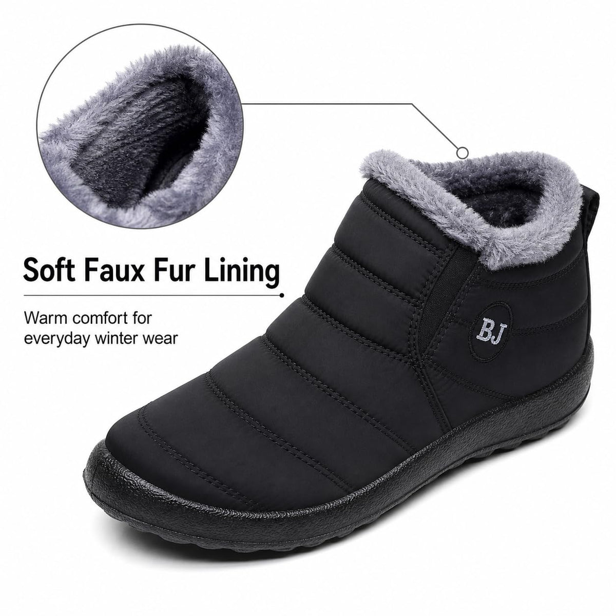 Ymombest Slip-On Winter Boots for Women Men, Water-Resistant Ankle Booties 🍁 All In One Marketplace Canada