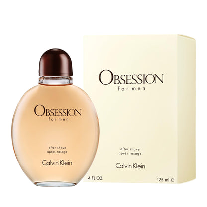 Calvin Klein Obsession Eau de Toilette After Shave Lotion for Men 125ml - Ambery Fragrance, Top notes: Bergamot, mandarin Calvin Klein