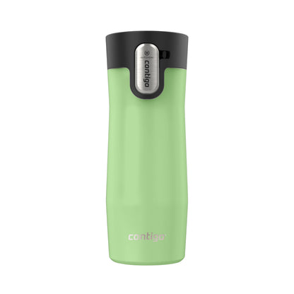 Contigo West Loop 3.0 Stainless Steel Travel Mug with Tea-Bag Hook & Spill-Proof Lid, Vacuum-Insulated Reusable Cup Coffee and Tea, 16 oz (473 mL), Cucumber - Keeps Drinks Hot up to 11 Hours 🍁 All In One Marketplace Canada