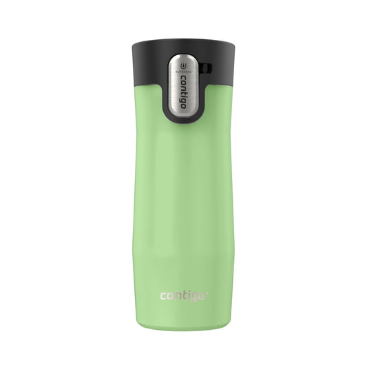 Contigo West Loop 3.0 Stainless Steel Travel Mug with Tea-Bag Hook & Spill-Proof Lid, Vacuum-Insulated Reusable Cup Coffee and Tea, 16 oz (473 mL), Cucumber - Keeps Drinks Hot up to 11 Hours 🍁 All In One Marketplace Canada Contigo