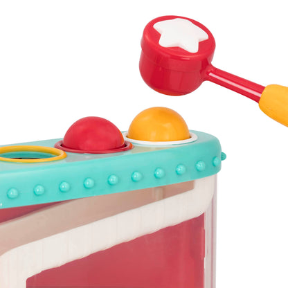 Battat Pound-a-Ball Toy, Pound & Roll Ball Maze, Light Blue, Toddler Battat