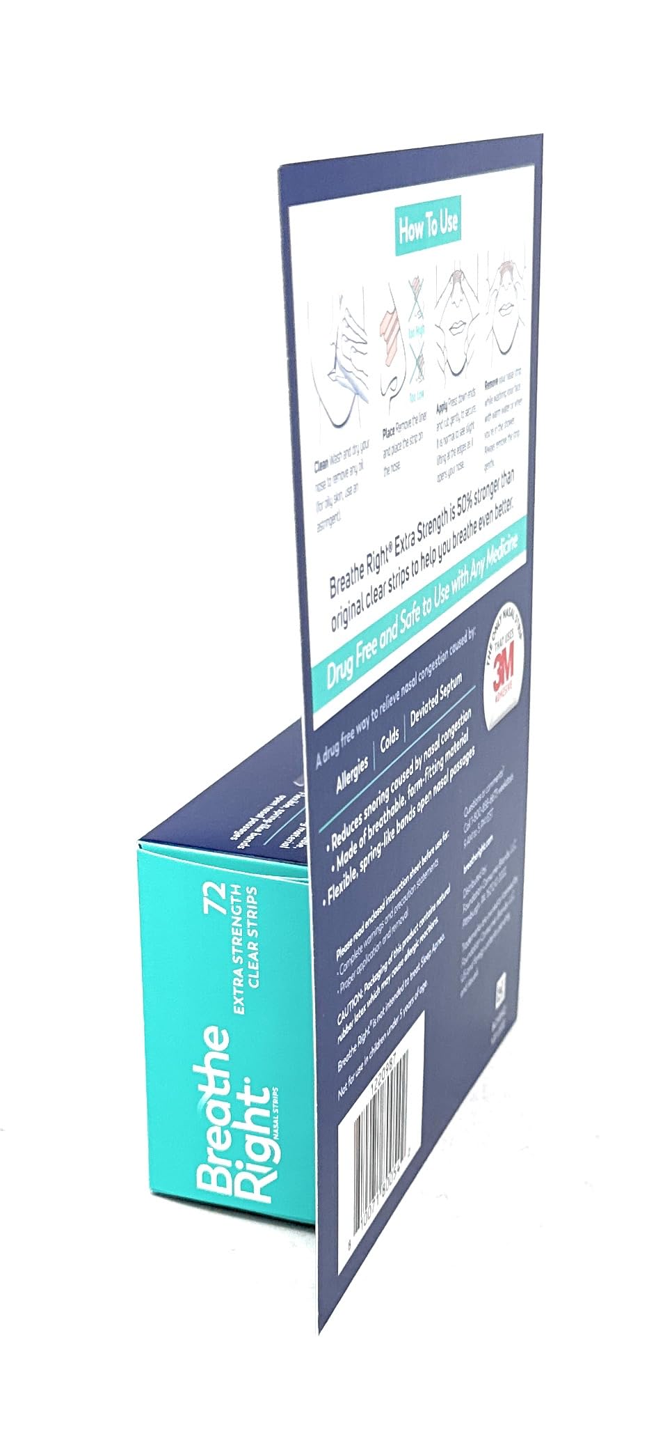 Breathe Right BR Clear Nasal Strips 72 Ct - Available at All In One Marketplace Canada