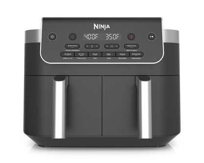 Ninja® 8‑Qt DualZone™ Air Fryer with 2 Independent Baskets, Smart Finish, Match Cook, 6‑in‑1 Family‑Size Cooking, DZ801C (Canadian Version)