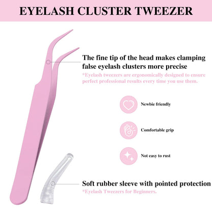 Mayhug Lash Cluster Glue Waterproof Lash Bond and Seal Kit with Lash Glue Remover and Tweezers Long-Lasting For DIY Eyelash Extension At Home Use Beginners Friendly Kit 4-in-1 - Available at All In One Marketplace Canada