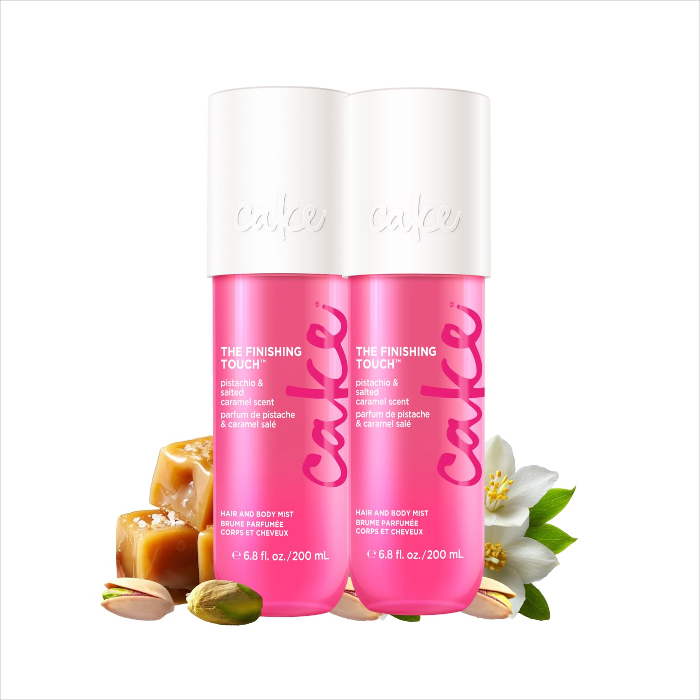 Cake Beauty Hair & Body Mist, The Finishing Touch - Infused with Vitamin E & Argan Oil - Pistachio & Salted Caramel Scent - For All Skin & Hair Types 2 Pack 🍁 All In One Marketplace Canada