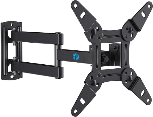 Pipishell Full Motion TV Wall Mount for 13-43 Inch LED LCD Flat Curved Screen TVs & Monitors, Max VESA 200x200mm up to 44lbs, Swivel TV Mount Wall Bracket with Rotation Swivel Tilt Extension, PISF1
