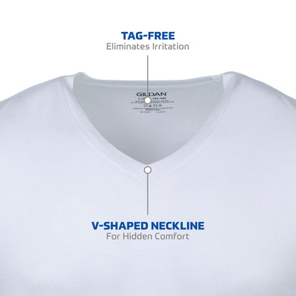 Gildan Men's V-Neck T-Shirts, Multipack, Style G1103, White (6-Pack), X-Large 🍁 All In One Marketplace Canada
