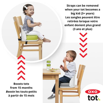 Oxo Tot Perch Booster Seat with Straps, Gray OXO Tot