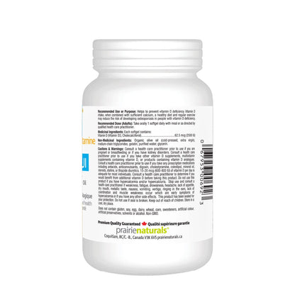 Prairie Naturals Vitamin d3 cholecalciferol 2,500iu softgel, 550 Count - Available at All In One Marketplace Canada