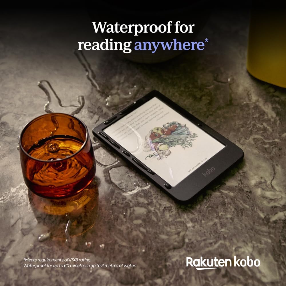 Kobo Clara Colour | Colour eReader | 6” Glare-Free Colour E Ink Kaleido 3 Display | Dark Mode Option | Waterproof | Audiobooks | 16GB of Storage (Black)